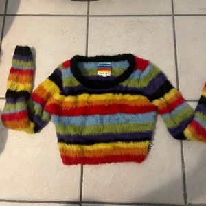 UNIF fuzzy cropped sweater